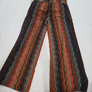Multicolor Zigzag Patterned Women's Pants